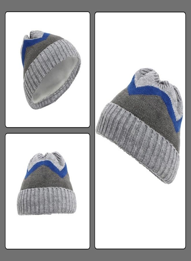 Richmen Kids Winter Cap Woolen Hat Skull Beanie for Toddler Girls Boys Fleece Lined Knit Baby Double-Layer Pom-Pom Unisex Children Hats (3 Month to 4 Yrs) Grey - Image 5