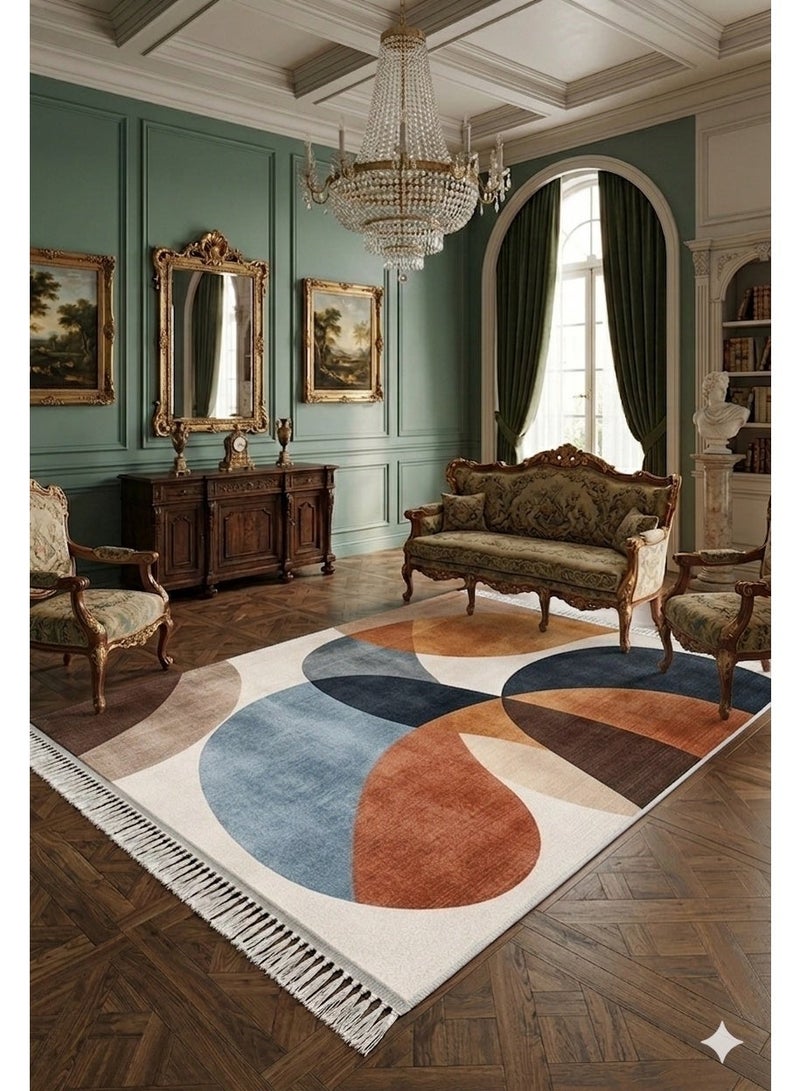 Luxury 3D Printed Abstract Modern Carpet Alternative - Washable Non-Slip Dots Backing - Size 160x230 cm - Abstract Harmony Model - Image 1