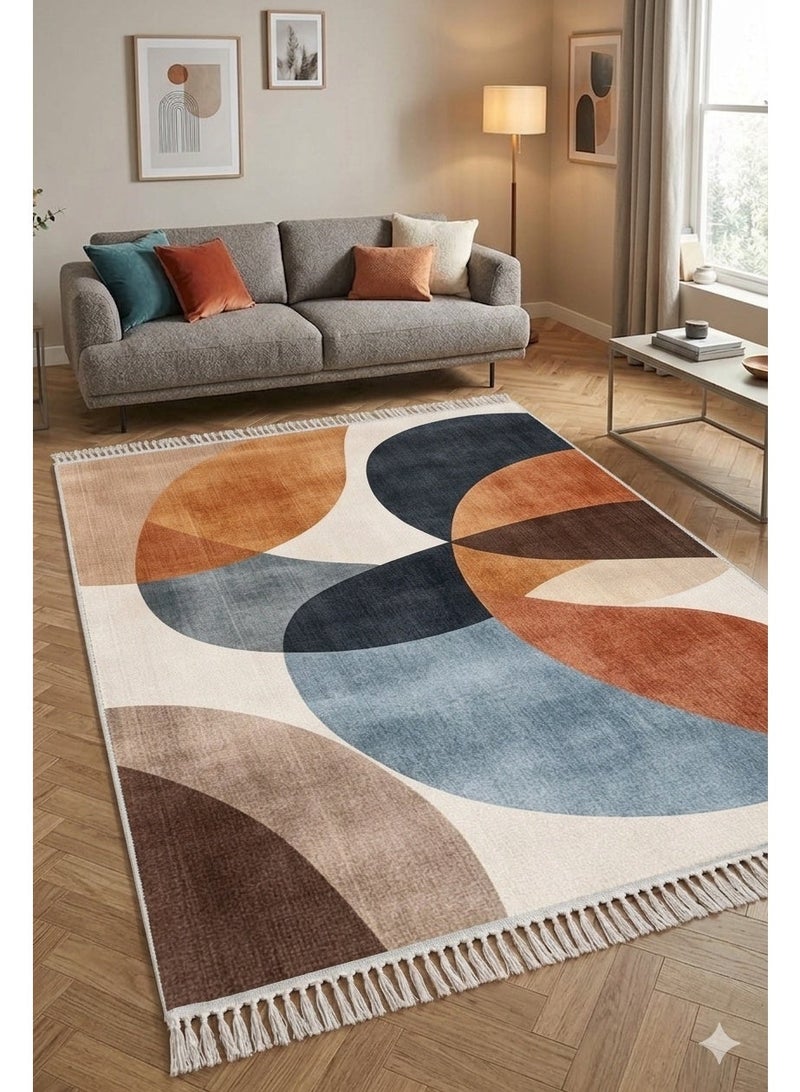 Luxury 3D Printed Abstract Modern Carpet Alternative - Washable Non-Slip Dots Backing - Size 160x230 cm - Abstract Harmony Model - Image 2