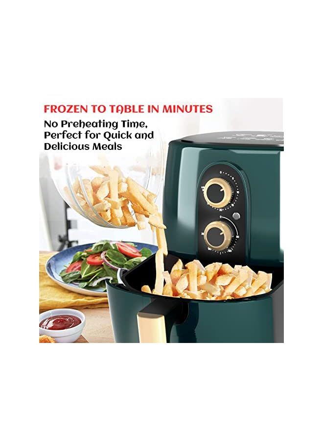 vesus Air Fryer, 6L Electric Hot Air Fryers Oven Cooker with Nonstick Frying Pot & 50 PCS Disposable Paper Liner, Adjustable Temperature Control & Timer Control & Auto Shut Off Feature - Image 3