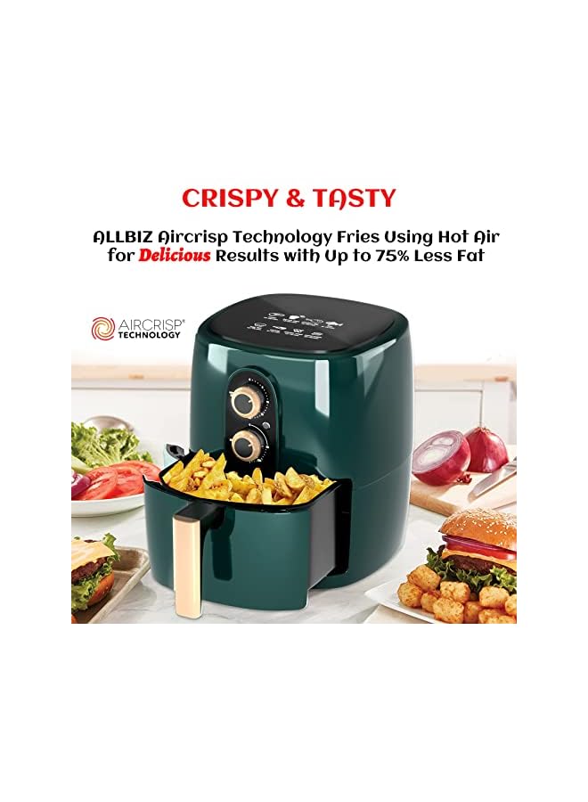 vesus Air Fryer, 6L Electric Hot Air Fryers Oven Cooker with Nonstick Frying Pot & 50 PCS Disposable Paper Liner, Adjustable Temperature Control & Timer Control & Auto Shut Off Feature - Image 2
