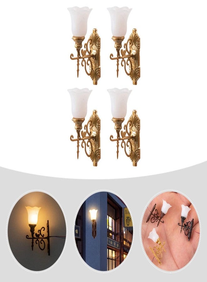 YARNOW 8 قطع دمى محاكاة غرفة منزل ديكور مصغر أثاث رمل إضاءة LED جدار طاولة نموذج مقياس تخطيط نماذج معلقة زينة معيشة - Image 5