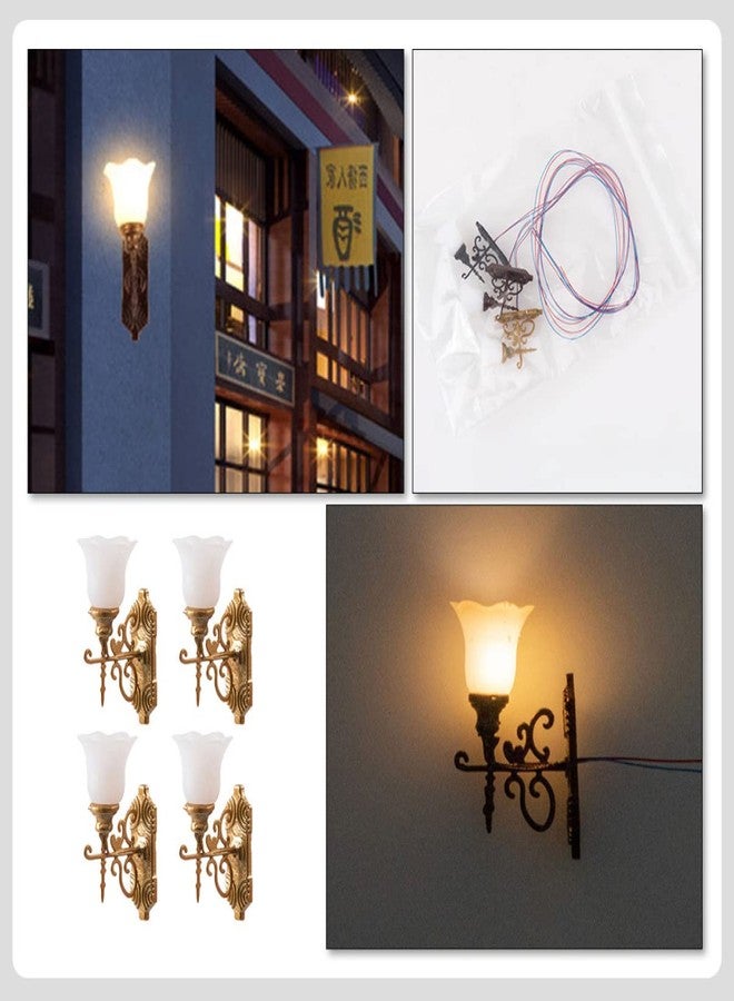 YARNOW 8 قطع دمى محاكاة غرفة منزل ديكور مصغر أثاث رمل إضاءة LED جدار طاولة نموذج مقياس تخطيط نماذج معلقة زينة معيشة - Image 2