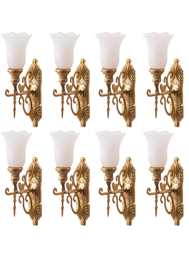 YARNOW 8 قطع دمى محاكاة غرفة منزل ديكور مصغر أثاث رمل إضاءة LED جدار طاولة نموذج مقياس تخطيط نماذج معلقة زينة معيشة - Image 1