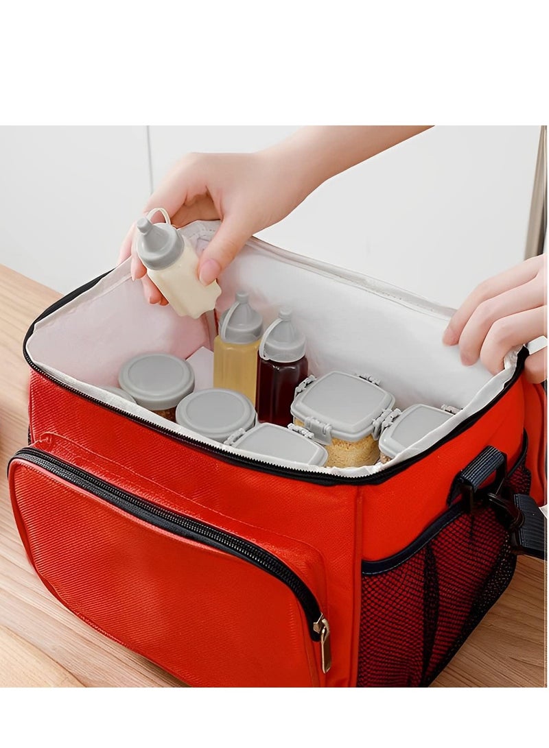 Meetion 4 Pieces Mini round Shape Boxes For Sauces,Small Transparent Ketchup Honey Salad Dressing Round Shape Container for School Picnic Outdoor Barbecue - Image 5