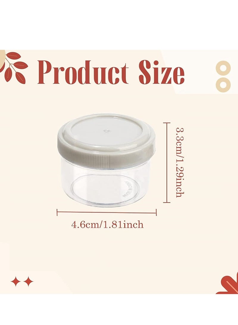Meetion 4 Pieces Mini round Shape Boxes For Sauces,Small Transparent Ketchup Honey Salad Dressing Round Shape Container for School Picnic Outdoor Barbecue - Image 2