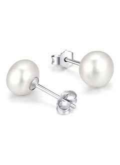 Elegant 925 Silver Natural Pearl Earings
