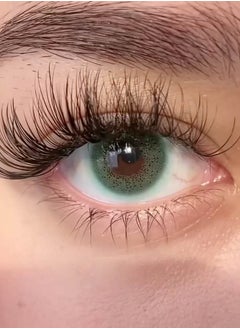 Unibling Ocean Green Yearly Colored Contact Lenses, Unisex Cosmetic Contact Lenses, Enlargement Collection, Light Green, With Case  - Image 1