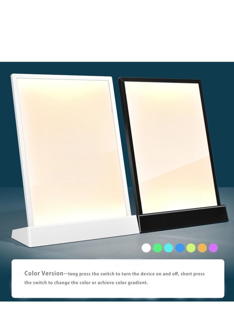 Eckek حامل لافتات ECKEK LED حامل لافتات شفاف مع صندوق ضوء LED، حامل عرض قائمة الطاولة LED لوحة قائمة A4 - Image 3