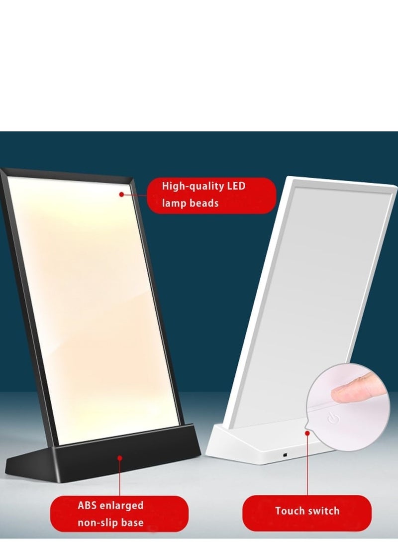 Eckek حامل لافتات ECKEK LED حامل لافتات شفاف مع صندوق ضوء LED، حامل عرض قائمة الطاولة LED لوحة قائمة A4 - Image 4