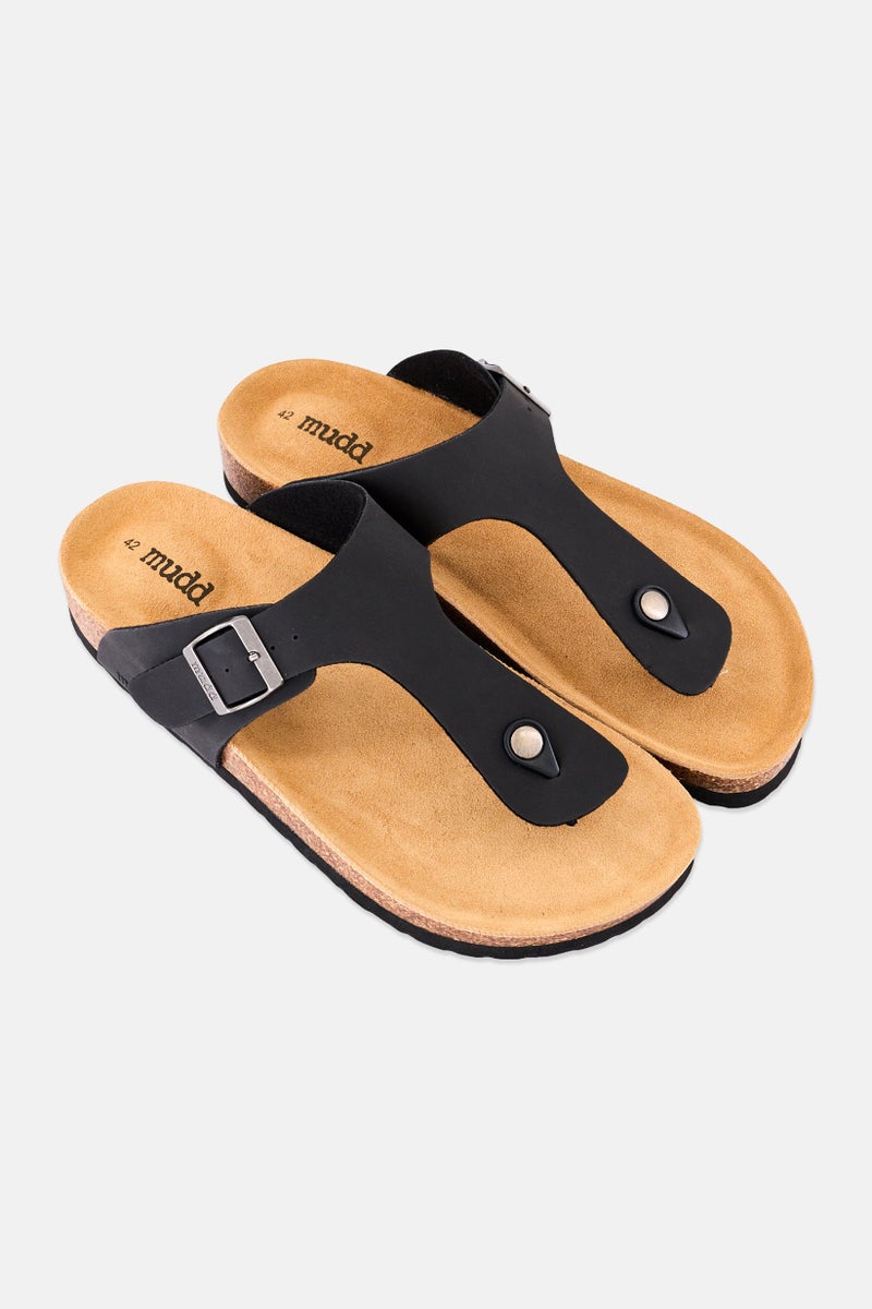 Mudd صنادل كورك للرجال، سوداء - Image 2