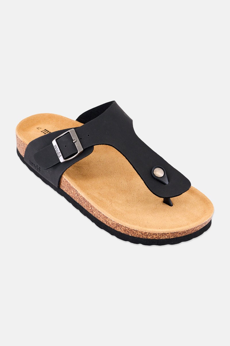 Mudd صنادل كورك للرجال، سوداء - Image 1