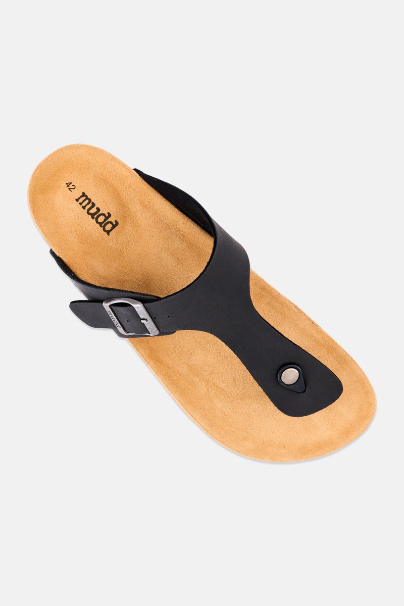 Mudd صنادل كورك للرجال، سوداء - Image 4