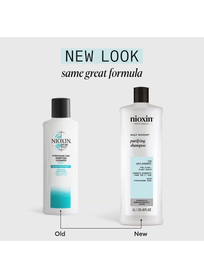 Nioxin Scalp Recovery Purifying Shampoo - Shampoo for Dandruff and Itchy Scalp, 33.8 fl oz (Packaging May Vary) - Image 2