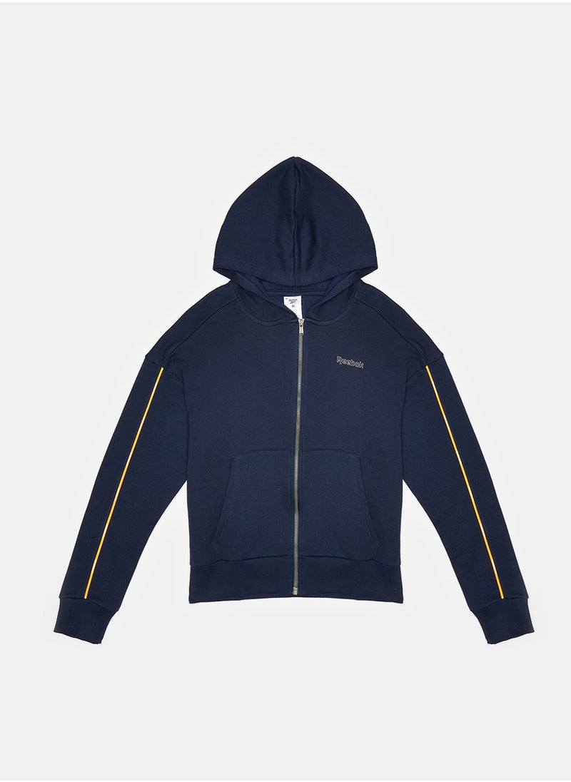 Reebok هودي بسحاب كامل من مجموعة Piping Pack  - Image 1