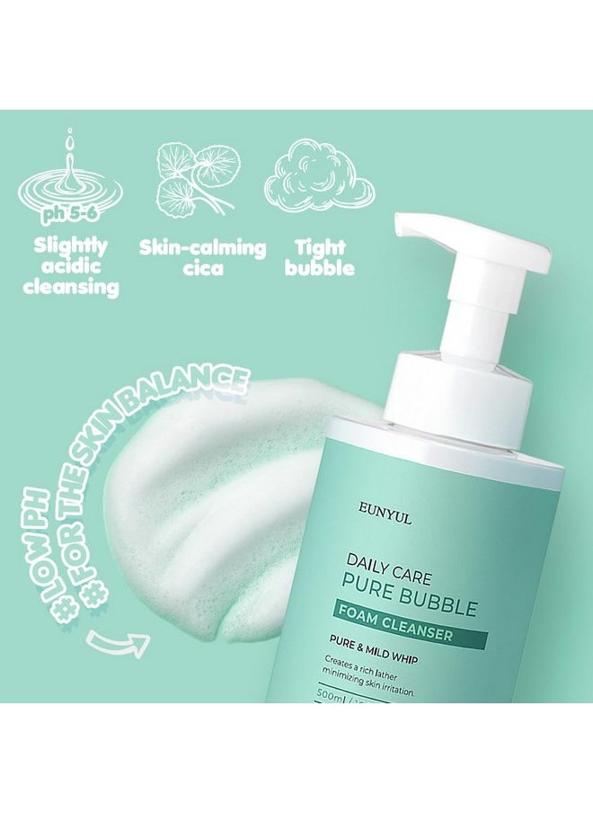 Eunyul EUNYUL Daily Care Pure Bubble Foam Cleanser 16.9 fl. Oz. pH 5.5 Bubble foam with Pump type & Deep Cleansing  - Image 3