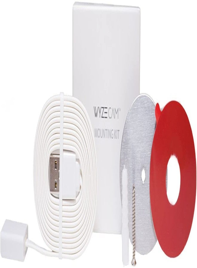 وايز طقم تركيب كاميرا Wyze Cam WYZECMK من Wyze Labs لكاميرات Wyze Cam v4/Wyze Cam v3/Wyze Cam v3 Pro، أبيض - Image 1