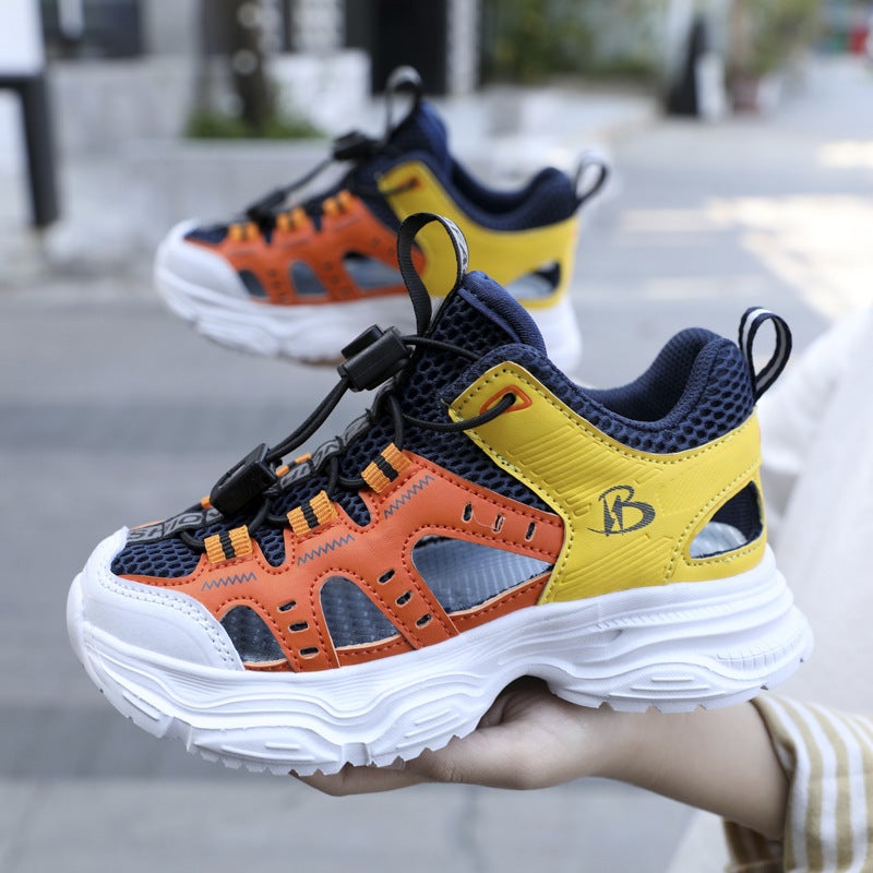 Children'S Sandals 2025 Style Hollow Breathable Mesh Shoes Fashionable And Easiest For Match Boys And Girls Baotou Beach Shoes - Image 2
