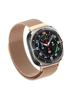 Generic Compatible for Samsung Galaxy Watch Ultra Band 47mm, Metal Mesh Milanese Loop Adjustable Strap Replacement for Samsung Galaxy Watch 7 Ultra 47 mm, Rose Gold  - Image 1