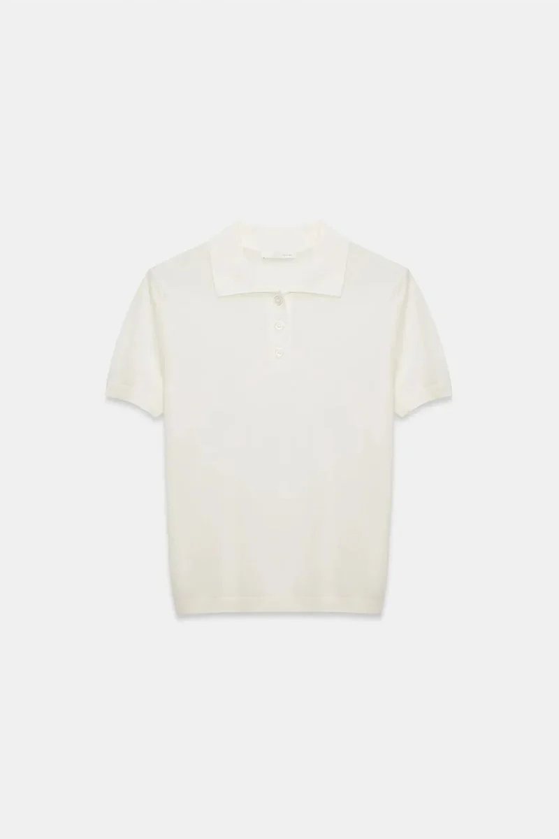 Dilvin White DILVIN Women's Polo Collar Button Blouse for Women | Best Price UAE