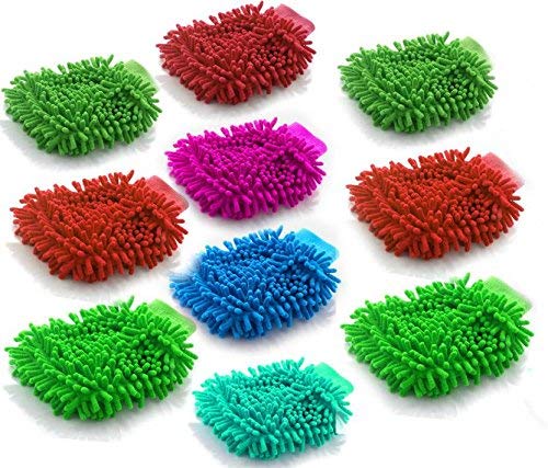 Mayatra's Microfiber Double Sided Dusting Cleaning Glove for Home Office Kitchen Hotel, Free Size, Multicolour - Pack of 20 - Image 1