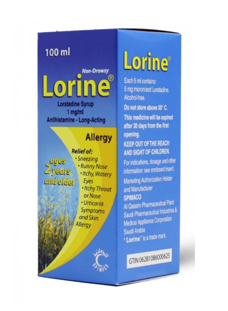 LORINE LORINE 5MG/5ML SYRUP 100ML