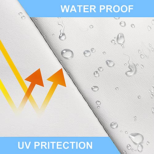 Mofeez RV Windshield Cover Compatible with Class C Ford 1997-2025, UV Block Offer Complete Privacy with Light Preserves Interior (White Color with Mirror Cutouts) - Image 2