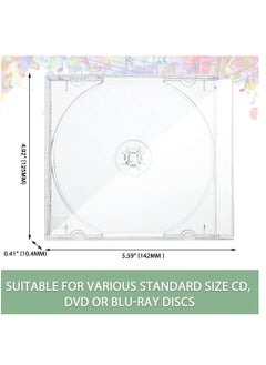 Generic CD Jewel Case, Clear Plastic Single DVD Disc Case, Standard CD DVD Cover for Protection Replacement, 10.4 mm, 25Pieces  - Image 5