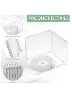 Generic CD Jewel Case, Clear Plastic Single DVD Disc Case, Standard CD DVD Cover for Protection Replacement, 10.4 mm, 25Pieces  - Image 4