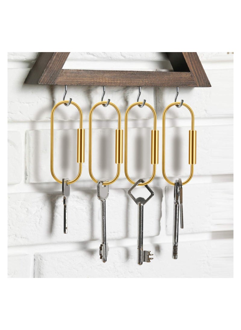 Generic - Durable Brass Key Ring with Gold Screw Lock Clip - Simple Keychain Holder for Car Keys and Accessories - Sturdy Brass Keychain with Key Ring for Everyday Use - Image 1