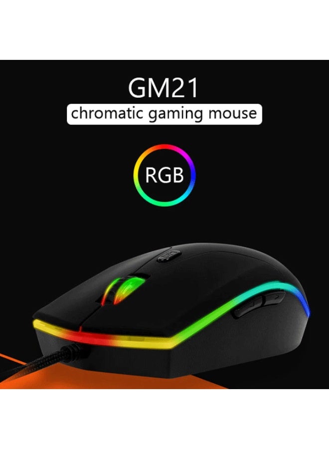 Meetion GM21 Wired Gaming Mouse – 3200 DPI, 6 Buttons, RGB Lighting, Ergonomic Design  - Image 2