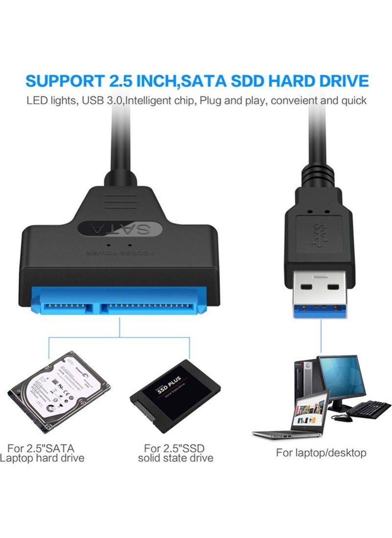 USB Sata 3 Cable Sata USB 3.0 Adapter 6Gbps Support 2.5 Inch External SSD HDD Hard Disk 22 Pin