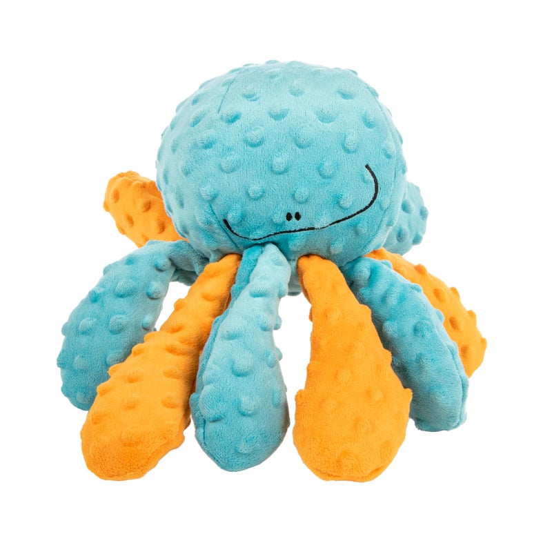 goDog لعبة الكلب القابلة للسحب على شكل أخطبوط من goDog Crazy Tugs مع تقنية حماية المضغ، قماش متين وصافرة للعب النشيط، متعددة الألوان، كبيرة - Image 1