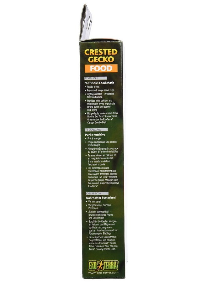 Exo Terra Exo Terra Crested Gecko Food - Ready-to-Eat, Nutritious Gecko Diet with Real Fruits & Protein, Supports Bone Strength & Egg-Laying, Single-Serve Cups for Freshness, Ideal for Fruit-Eating Geckos,8 PK  - Image 4