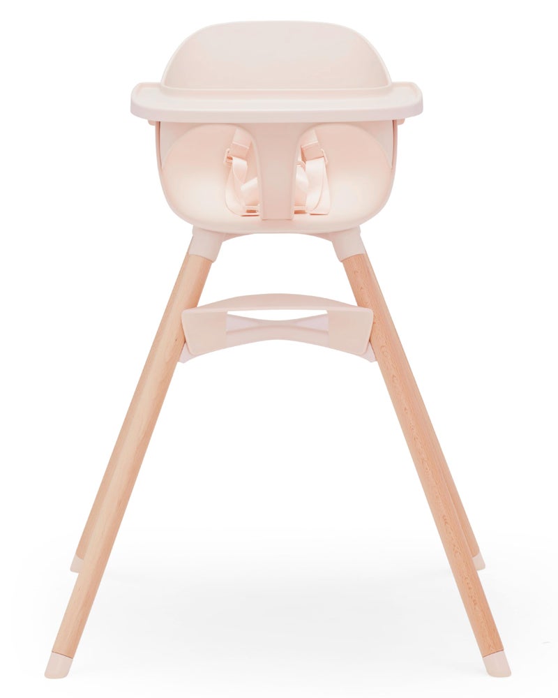 Lalo The Chair Convertible 3in1 High Chair for Babies Toddlers Dishwasher Safe Tray Adjustable Footrest Grapefruit