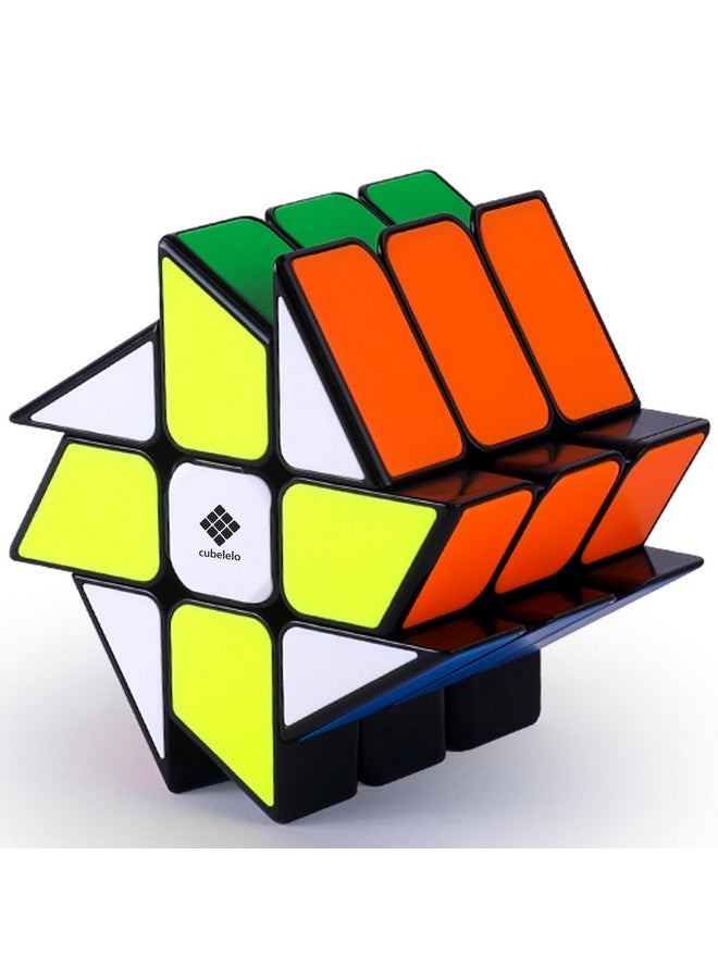 Cubelelo Cubelelo Drift Windmill (Tiled) Magic Cube Puzzle | Unique Shape Mod with Premium Design, Smooth Finish Toy for Intermediate and Advanced Solvers | Suitable for Adults and Kids Ages 3 & Above  - Image 1