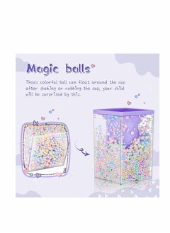 KASTWAVE Pen Holder,  2 Pieces Cute Bubble Pen Holder Multi-Purpose Desktop Organizer Stationery Makeup Brush Storage Holder with Colored Bubble Ball for Kids Teens (Pink and Purple)  - Image 4