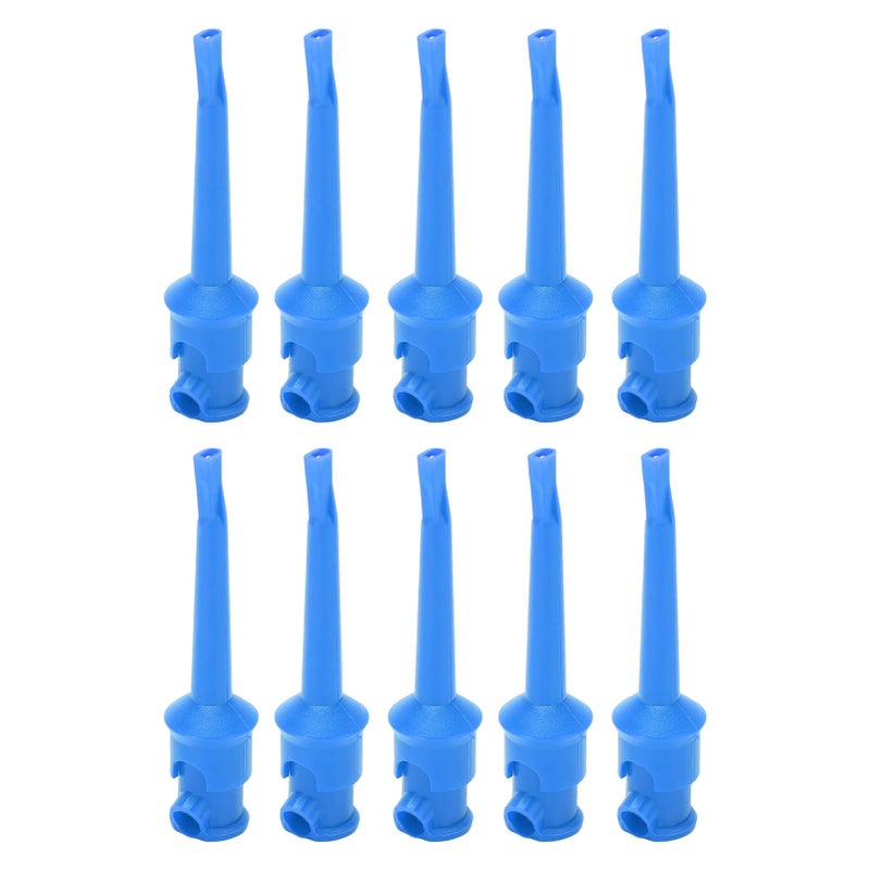 Blue Insulated Test Hook Clips 10Pcs for Voltage and Circuit Testing - Image 2
