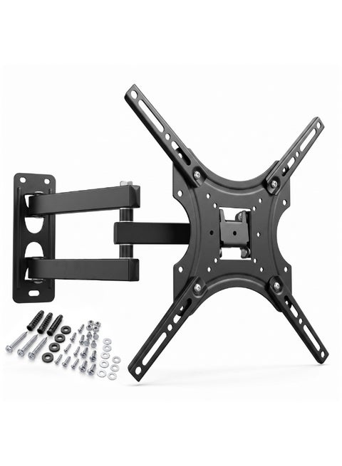Duravel Full Motion TV Wall Mount for 32-55 inch TVs Max VESA 200x200mm Wall Mount TV Bracket with Swivel Tilting Extension Level Adjustment for LED LCD Flat Curved TVs Up to 22 Kg