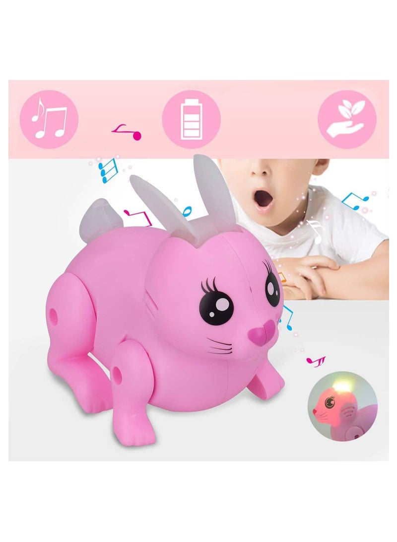 Interactive Electronic Rabbit Toy - Bouncing Flashing Robot Bunny with Lights & Sounds, Walking 5D Radium Ears & Tail, Perfect Easter Gift for Kids Ages 3-5 - Image 3