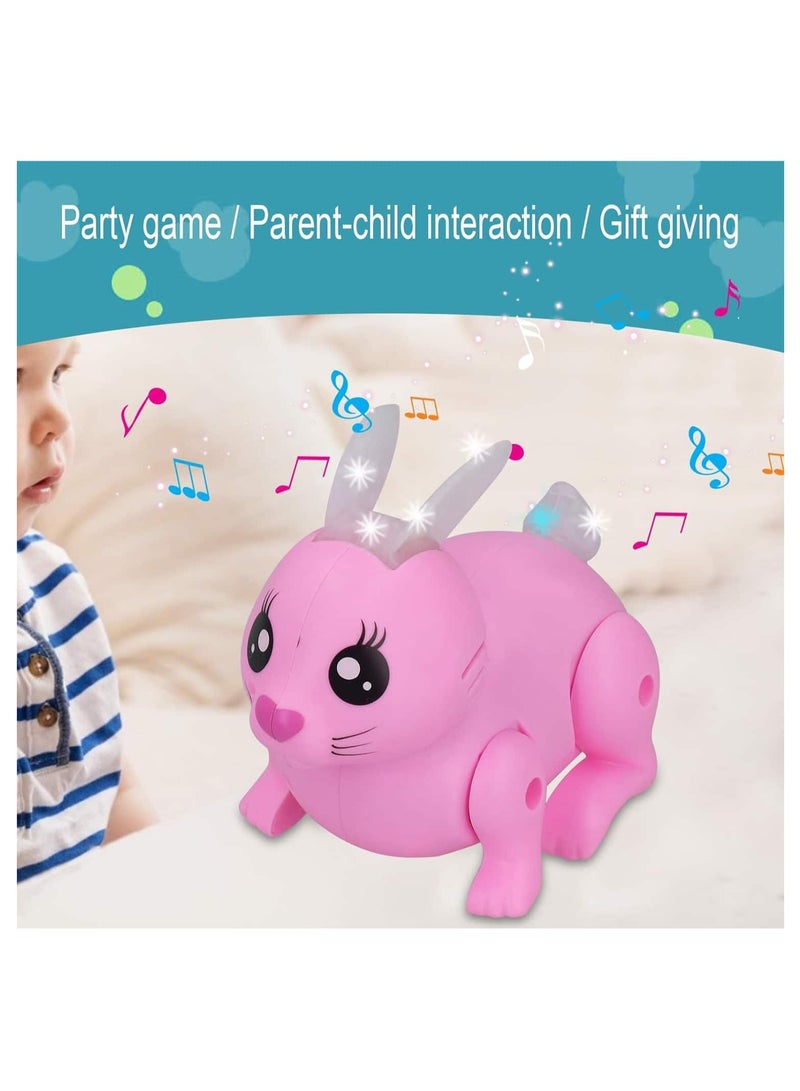 Interactive Electronic Rabbit Toy - Bouncing Flashing Robot Bunny with Lights & Sounds, Walking 5D Radium Ears & Tail, Perfect Easter Gift for Kids Ages 3-5 - Image 2