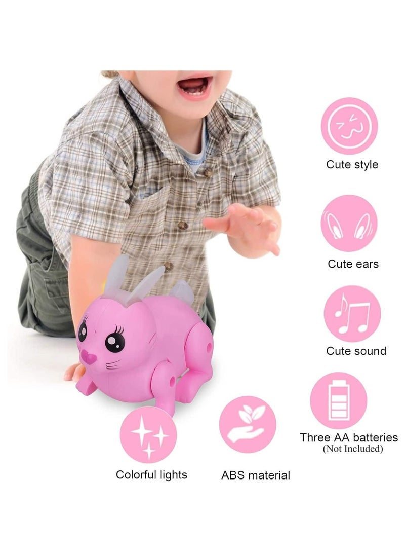 Interactive Electronic Rabbit Toy - Bouncing Flashing Robot Bunny with Lights & Sounds, Walking 5D Radium Ears & Tail, Perfect Easter Gift for Kids Ages 3-5 - Image 1