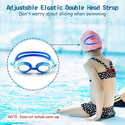 COOLOO Kids Swim Goggles, 2 Pack Swimming Goggles for Boy and Girls No Leaking Anti-Fog Waterproof Goggles for Kids 3-15 - Image 5