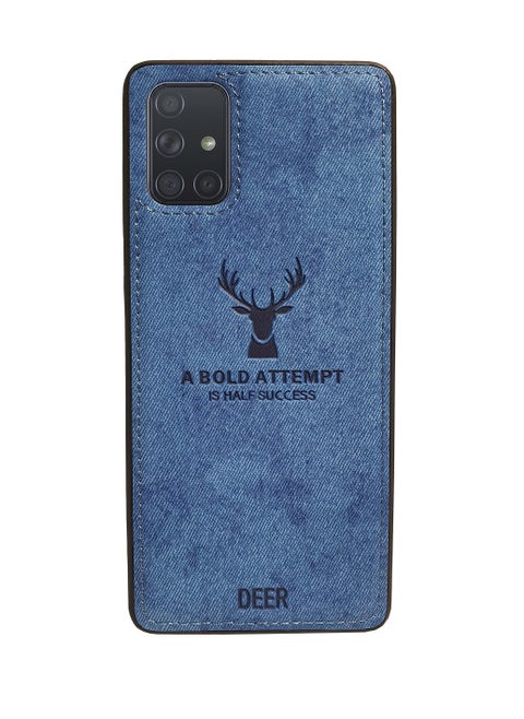 Digital Luxury Soft Texture Patterned TPU Cloth Case, Dirt-Resistant, Anti-Shock, Anti-Fingerprint, Full Body Protective For Samsung A51 (Blue)