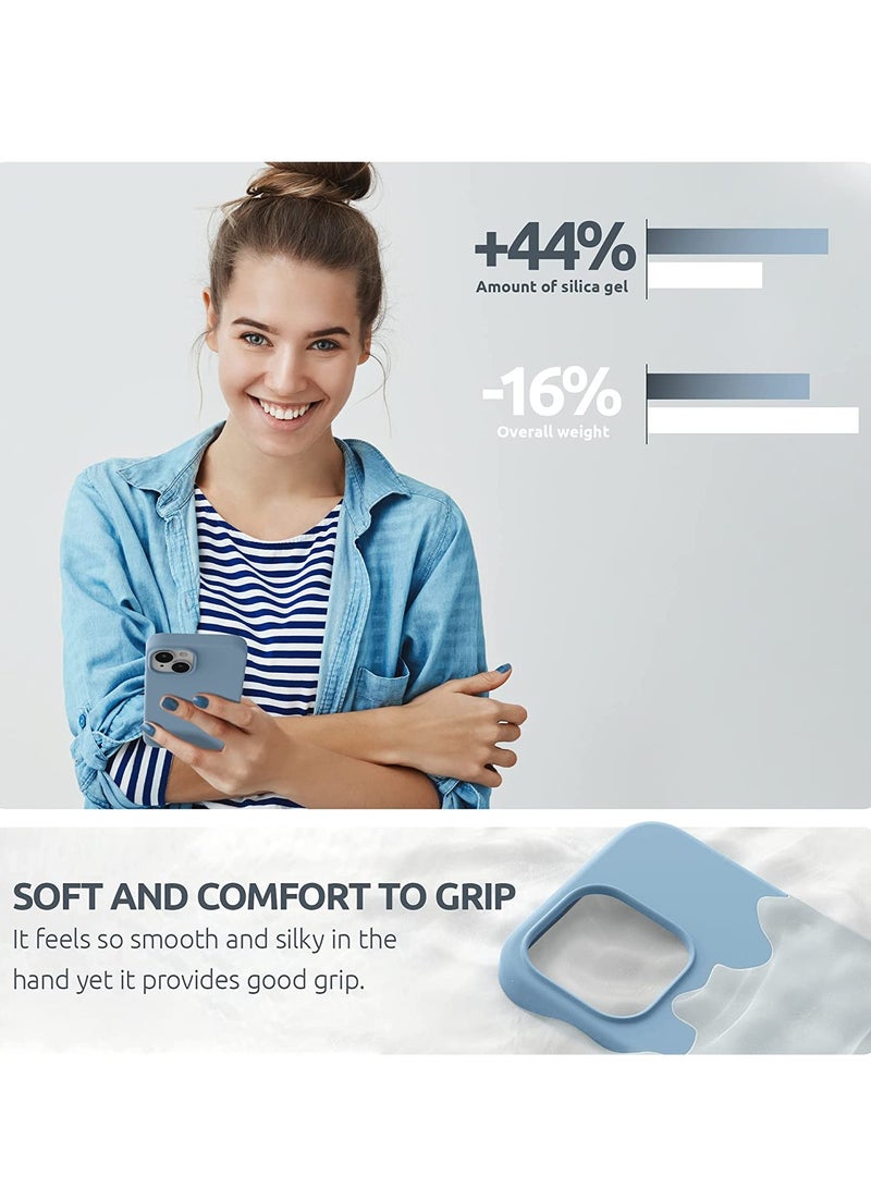 Magnetic Case Designed for iPhone 14 Case 6.1 inch (2022), Compatible with MagSafe, Liquid Silicone Phone Case for iPhone 14, Blue Fog - Image 5