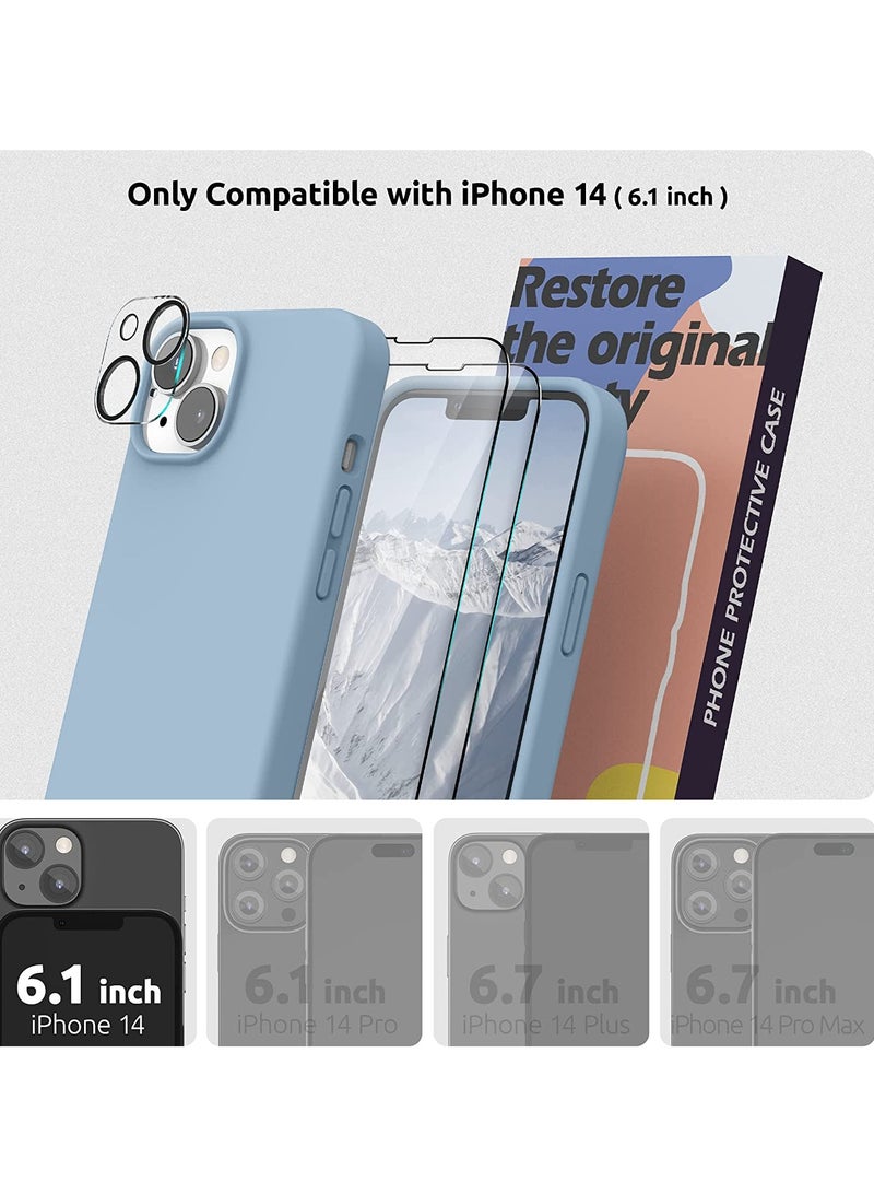 Magnetic Case Designed for iPhone 14 Case 6.1 inch (2022), Compatible with MagSafe, Liquid Silicone Phone Case for iPhone 14, Blue Fog - Image 2
