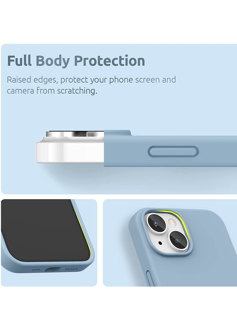 Magnetic Case Designed for iPhone 14 Case 6.1 inch (2022), Compatible with MagSafe, Liquid Silicone Phone Case for iPhone 14, Blue Fog - Image 3