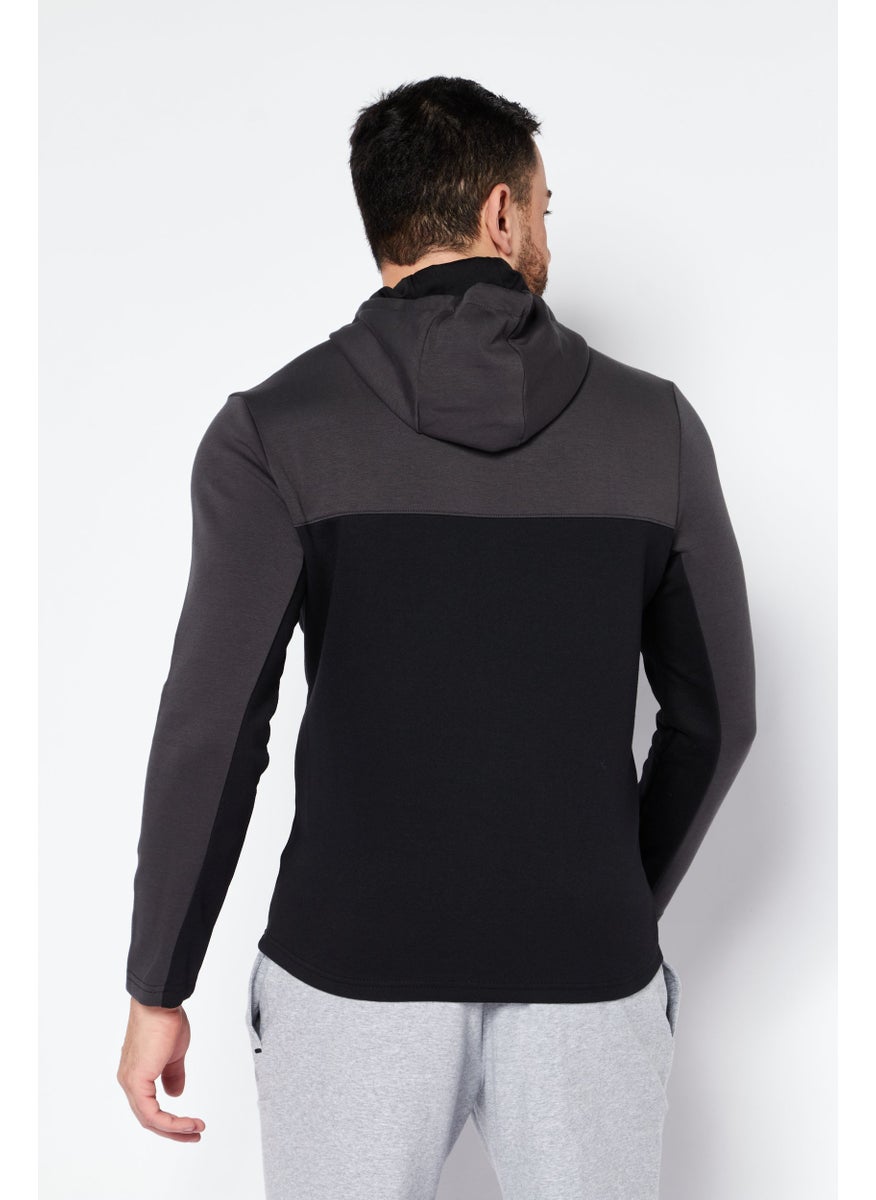 Nordland Men Sportswear Fit Long Sleeve Outdoor Hoodie, Dark Grey  - Image 4
