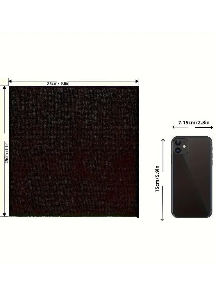 Generic 5 pcs Kitchen Towel, Ultra-fine Fiber Black Cleaning Cloth Set, Absorbent, Soft and Stain-removing Cloth, For Cleaning Glass, Cooking Bench, Pot, Bowl, Water Tap, Lampblack Machine  - Image 5