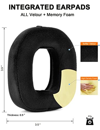 defean A40 TR Mod Kit – defean Replacement Earpads and Headband Compatible with Astro Gaming A40 TR Headset,Ear Cushions, Upgrade High-Density Noise Cancelling Foam, Added Thickness (Black Velour) - Image 3